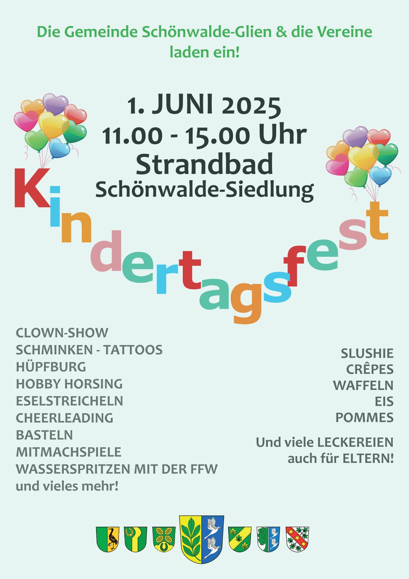 Wir sind mit dabei – beim Kindertagsfest der Gemeinde Schönwalde-Glien Bild